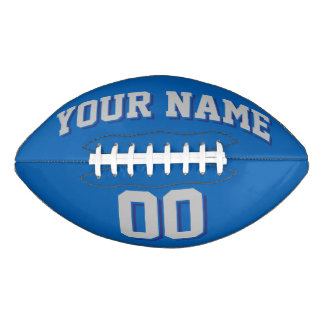 BLUE SILVER GRAY AND NAVY Custom Football