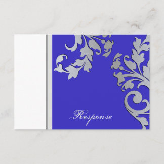 Blue & Silver Sparkle Wedding Response RSVP
