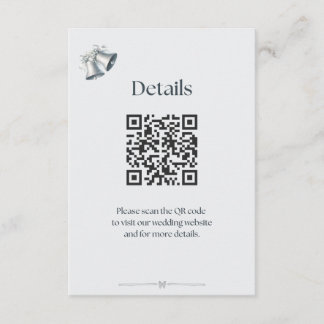 Blue Silver Wedding Bells Details Enclosure