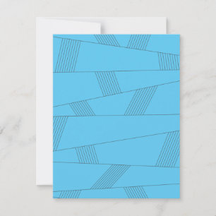 Blue, simple, elegant, abstract line pattern card