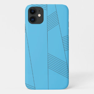 Blue, simple, elegant, abstract line pattern Case-Mate iPhone case