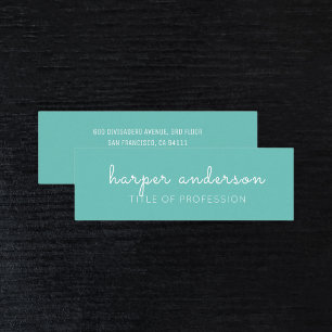 Blue Simple Modern Professional Mini Business Card