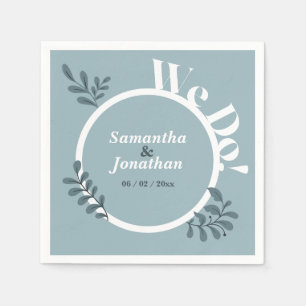 Blue Simple Wedding Napkin