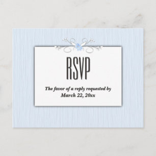 Blue Simplicity RSVP with Entree Choices Invitation Postcard