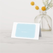 Blue Simply Elegant Place Cards