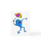 Blue Singing Frog with Umbrella