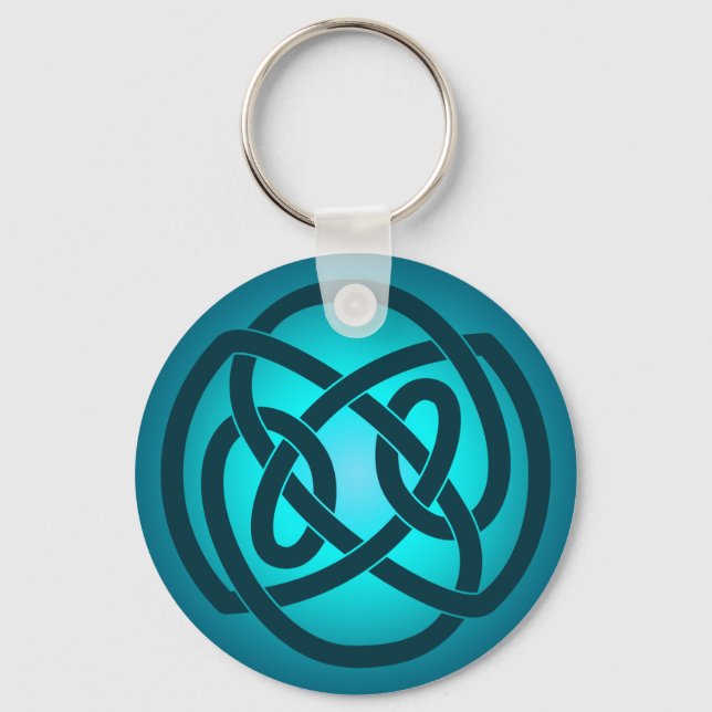 Blue Single Loop Knot Keychain (Front)