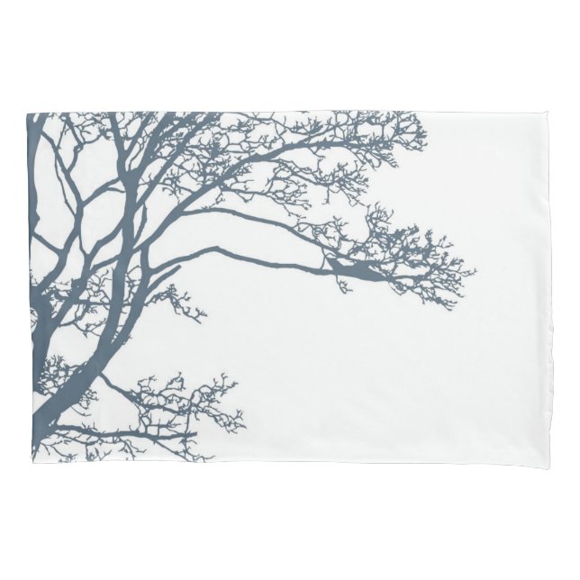 Blue Single Tree Boho Pillowcase (Front)