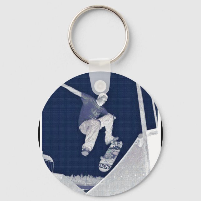 Blue Skate Key Ring (Front)