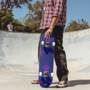 Blue Skateboard Purple Stars HAMbyWG