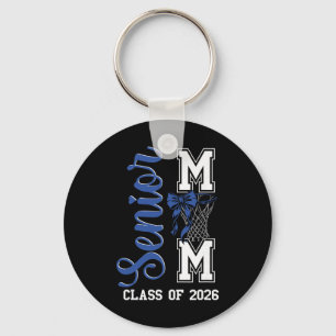 Blue Sketll Bow Senior Mum Cl Of 2026 Graduation Key Ring