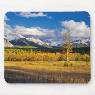 Blue skies and clouds above a meadow mouse pad