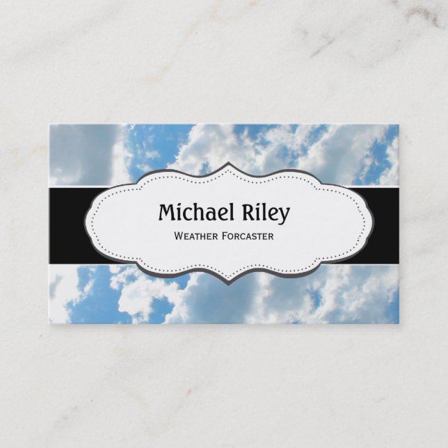 Blue skies and clouds Business Cards (Front)