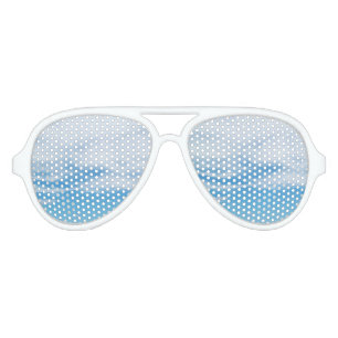 Blue Skies and Clouds Uplifting Summer Sky Aviator Sunglasses