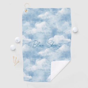 Blue Skies Clouds Golf Towel