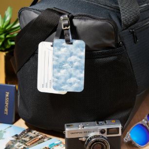 Blue Skies Clouds   Luggage Tag