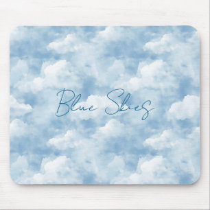 Blue Skies Clouds Mouse Pad
