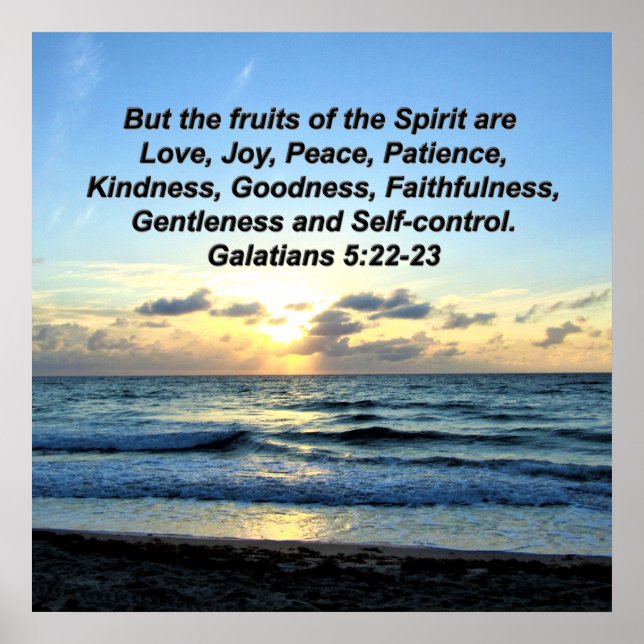 BLUE SKIES GALATIANS 5 FRUIT OF THE SPIRIT POSTER (Front)