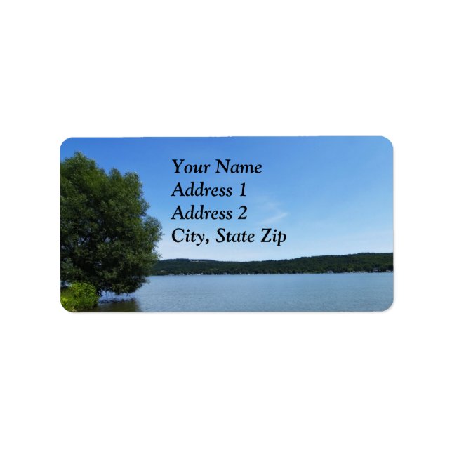 Blue Skies over Otisco Lake Label (Front)