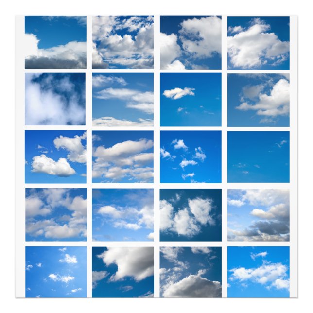 Blue skies photo print (Front)