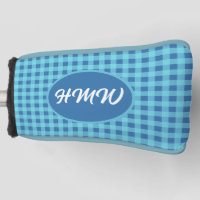 Blue Skies Plaid: Custom Monogram Blade Putter