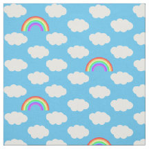 Blue Skies Rainbows Pattern