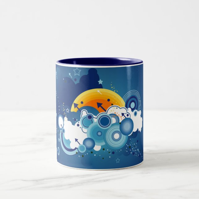 Blue Skies Two-Tone Coffee Mug (Center)