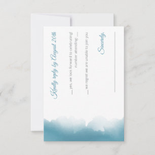 Blue Skies Watercolor Response Card