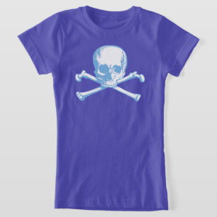 Blue Skull And Crossbones T-Shirt