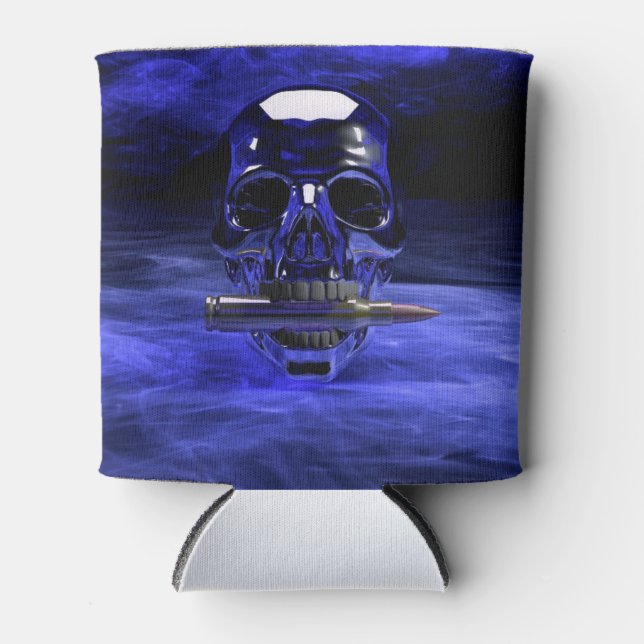 Blue Skull Can Cooler (Front)