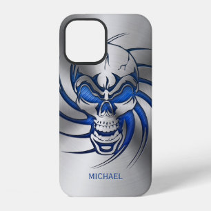 Blue Skull Metallic Look Case-Mate iPhone Case