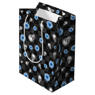 Blue Skulls and Sunflower Series Design 12 Medium Gift Bag