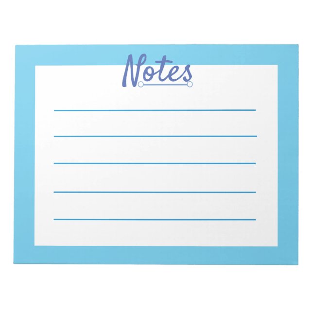 Blue Sky 11" x 8.5" Notepad - 40 pages (Front)