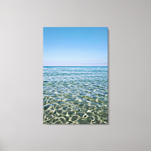 Blue Sky and Beautiful Calm Sea Canvas Print
