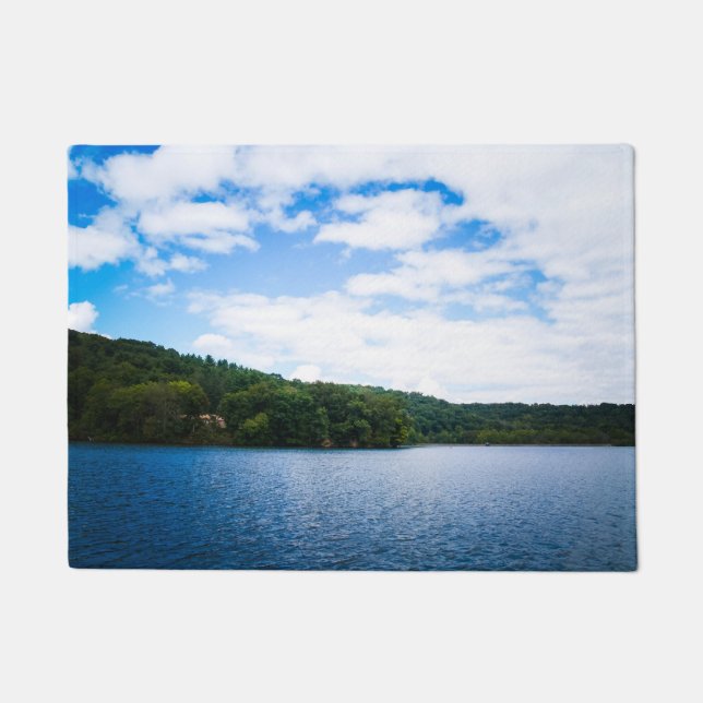 Blue Sky and Calm Waters in Spring Doormat (Front)