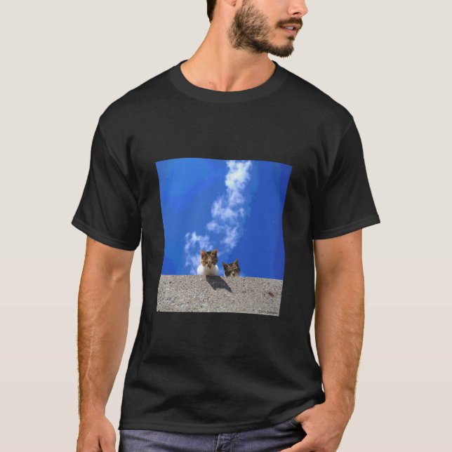 blue sky and cat_001 T-Shirt (Front)