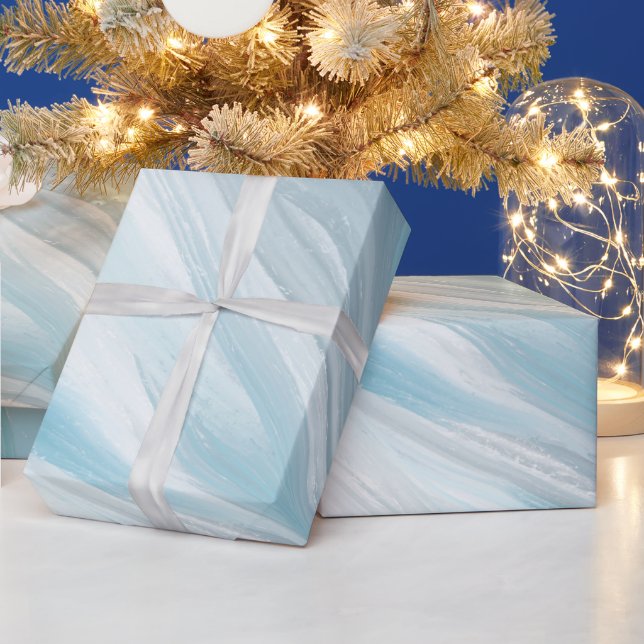 Blue Sky and Clouds Abstract  Wrapping Paper (Holidays)