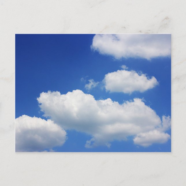 Blue sky and clouds postcard (Front)