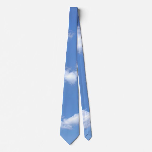 blue sky and fluffy clouds tie (Front)