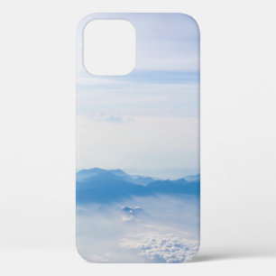 Blue sky and mountains view from airplane stylized iPhone 12 case