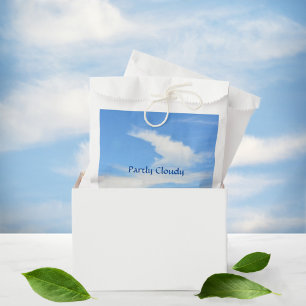 Blue Sky and White Cloud Customisable Favour Bags