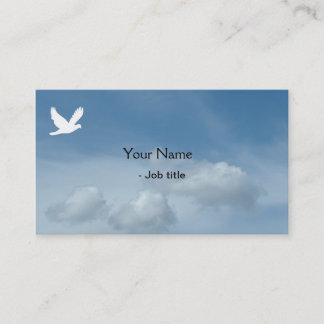blue sky and white clouds business card