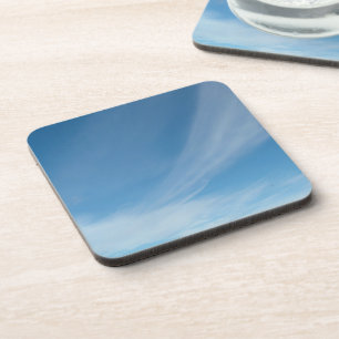 Blue sky and white clouds coaster