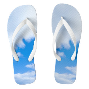 Blue sky and white clouds jandals
