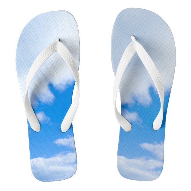 Blue sky and white clouds jandals (Footbed)