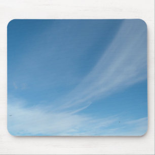 Blue sky and white clouds mouse pad