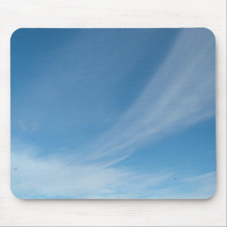 Blue sky and white clouds mouse pad