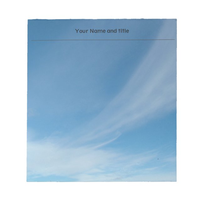 Blue sky and white clouds notepad (Front)