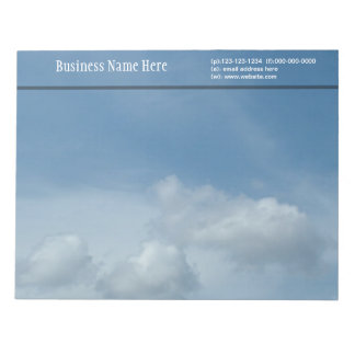 blue sky and white clouds notepad