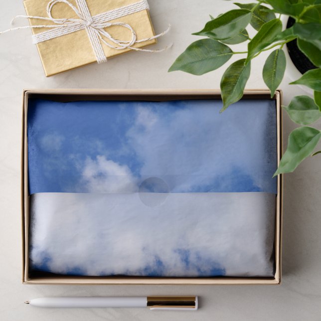 Blue Sky and White Clouds Photo Tissue Paper (Gift)